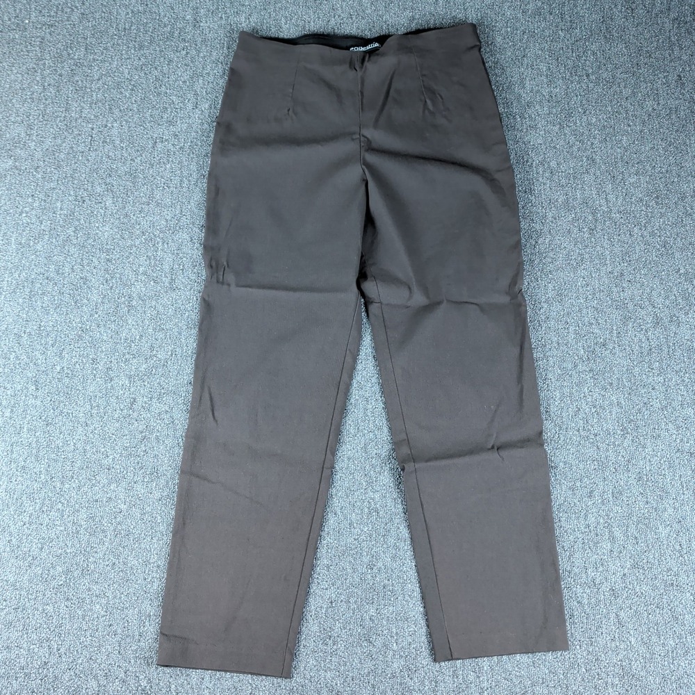 Equestrian Pants XL Womens Brown Stretch Pull On Straight Leg Dress Trousers USA — photo 2